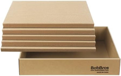 5 Packs in 1 XL Cat Scratcher, Cat Scratching Pad, Double Sided Cardboard Cat by BobBros