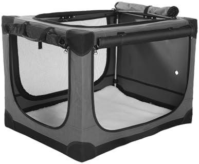 33 x 25 x 25 Inch Collapsible Soft Dog Crate by Deekuiwi
