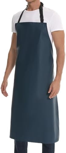 Homsolver Waterproof Dishwasher Apron, Adjustable Rubber Butcher Apron - Image 2