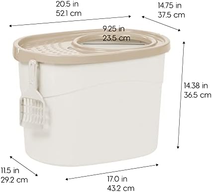IRIS USA Top Entry Cat Litter Box, Hooded Privacy - Image 2