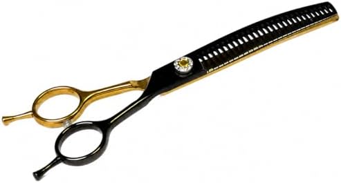 7" Curved Thinner Dog Scissor, Curved Chunker Scissors, 28 Teeth by Unknown