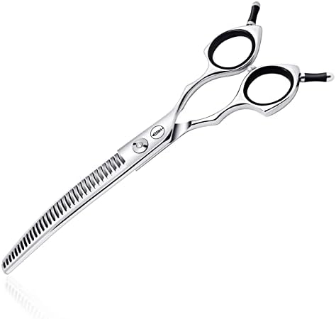 HASHIMOTO Curved Chunkers Shears Dog Grooming, 7.0 inch, 65% Thinning Rate by HASHIMOTO