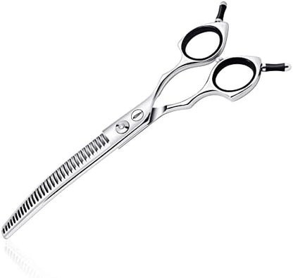 HASHIMOTO Curved Chunkers Shears Dog Grooming, 7.0 inch, 65% Thinning Rate by HASHIMOTO