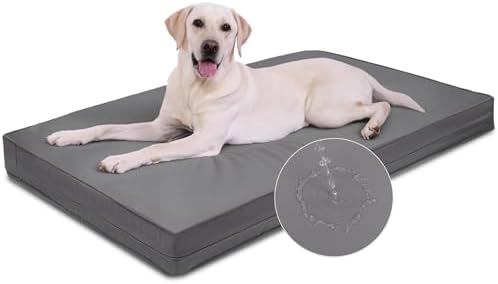 Waterproof XL Dog Bed Outdoor Large Crate Pad 42" Washable Leather Wipeable by Loveforfurrykids