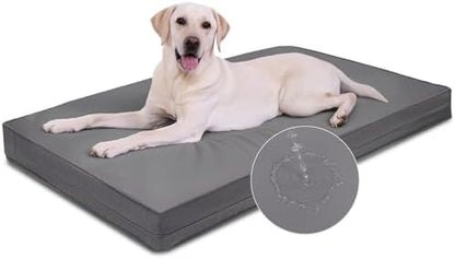 Waterproof XL Dog Bed Outdoor Large Crate Pad 42" Washable Leather Wipeable by Loveforfurrykids