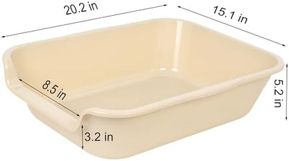 Extra Large Low Entry ABS Cat Litter Box, 1 Pack - Image 3