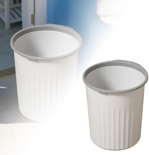 Bathroom Garbage Can, Lightweight Durable Striped Garbage Cans by Unknown