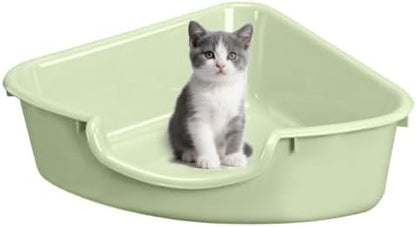 Corner Litter Box, Low Entry Kitten Litter Box by Unknown