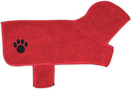 Bone Dry Pet Robe Collection, Embroidered Absorbent Microfiber Bath Robe - Image 2