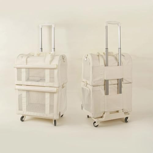 Double-Layer Rolling Pet Carrier by ZGLGKL