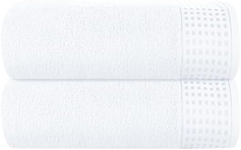 GLAMBURG Cotton 2 Pack Oversized Bath Sheet 35 x 70, Large Bath Sheet, Ultra by GLAMBURG