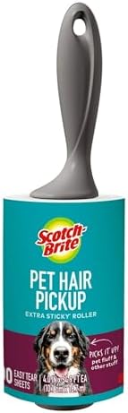 Scotch-Brite Pet Extra Sticky Hair Lint Roller, 600 Sheets Total, 6 Pack by Scotch-Brite