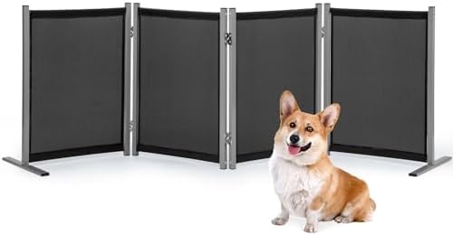 RANTILA 4 Panel Indoor Foldable Dog Fence Freestanding Dog Gate by RANTILA