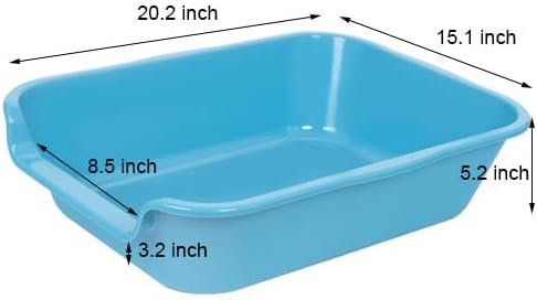 Extra Large Low Entry ABS Cat Litter Box, 1 Pack - Image 4