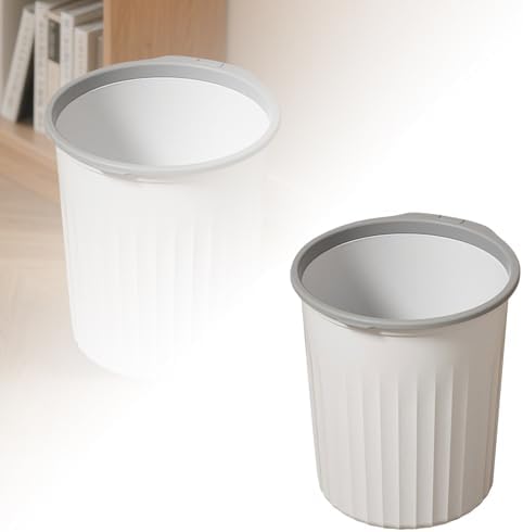 Bathroom Garbage Can, Lightweight Durable Striped Garbage Cans by Unknown