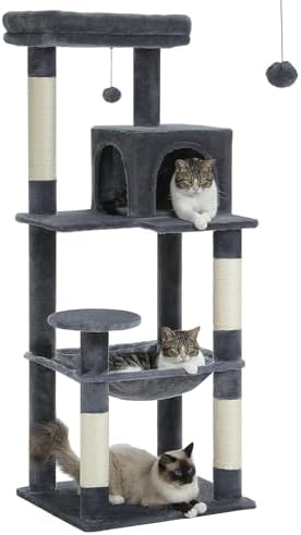 MUTTROS Cat Tree, 56.3" Multi-Level Cat Tower by MUTTROS