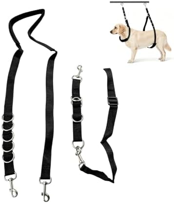 Dog Grooming Belly Strap Nylon D Ring Adjustable 3 Sizes Black by Unknown
