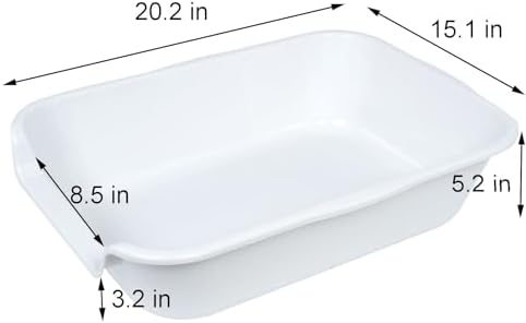 Extra Large Low Entry ABS Cat Litter Box, 2 Pack - Image 5