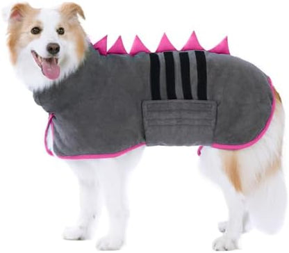 Super Absorbent Dog Bathrobe, Fast-Drying Robe by HezzLuv