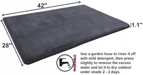 42''x28'' Comfort MicroPlush Gray Luxurious Memory Foam Waterproof Anti Slip - Image 2
