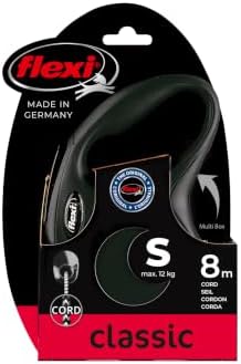 Flexi New Classic Cord Black Retractable Dog Lead Small 12kg - 8M - Image 3