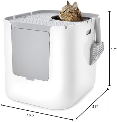 Modkat XL Cat Litter Box, Top or Front-Entry, Scoop & Filters - Image 7