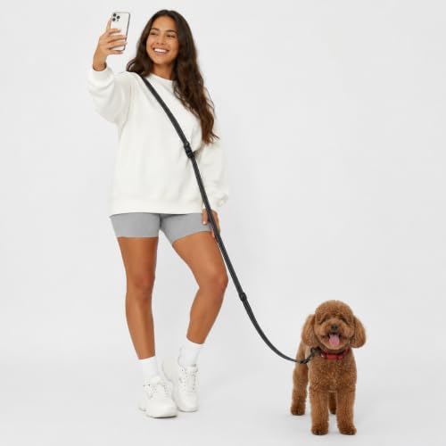 Kazazoo Hands-Free Dog Leash Adjustable Length 5-8Ft, Crossbody & Waist by Kazazoo
