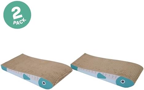Kitty City 2‑Pack Fish Corrugate Cat Scratcher Pads - Image 2