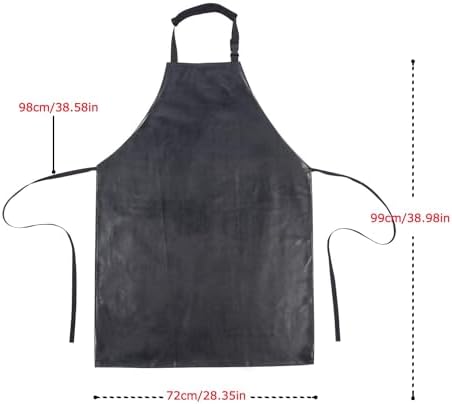 Homsolver Waterproof Dishwasher Apron, Adjustable Rubber Butcher Apron - Image 5