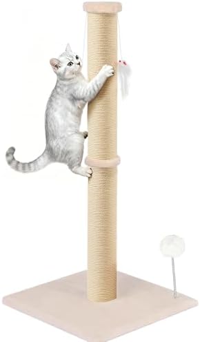 36 Inch Tall Cat Sisal Scratching Post by PELUOMOZ