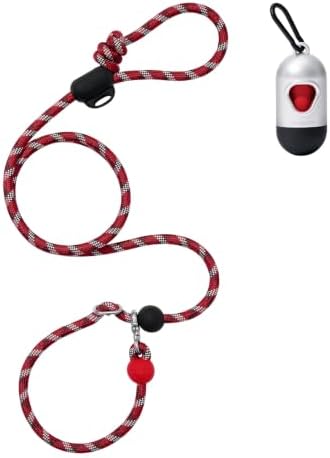 VETRESKA Hands-Free Red Dog Leash, 8FT Rope Leash by VETRESKA