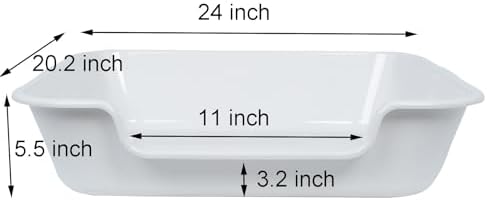 Extra Large Low Entry ABS Cat Litter Box, 2 Pack - Image 6