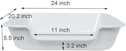 Extra Large Low Entry ABS Cat Litter Box, 2 Pack - Image 6