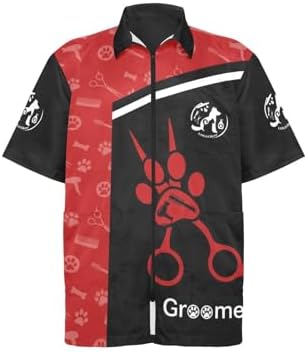 Custom Pet Grooming Smock, Personalized Dog Groomer Jacket - Image 3