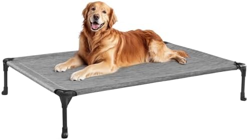 Veehoo Outdoor Elevated Dog Bed Large Sized Dogs, Cooling Raised Dog Cots by Veehoo