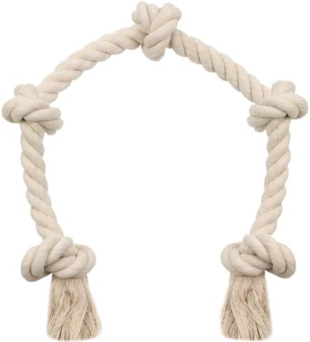 Barida Natural White Tough Dog Rope. Premium Non-Toxic Cotton Interactive Large by Barida