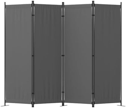 Room Divider, 4 Panel Folding Screen, 88” Portable Separating 3 Feet by PHONJOROO