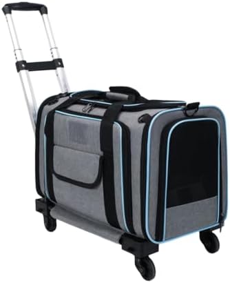Pet Carrier with Wheels, Airline Approved Expandable Soft-Sided Travel Bag by Unknown