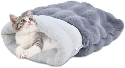 3 in 1 Semi-Enclosed Self Warming Burrow Cat Bed Sleeping Cave by GOOPAWS