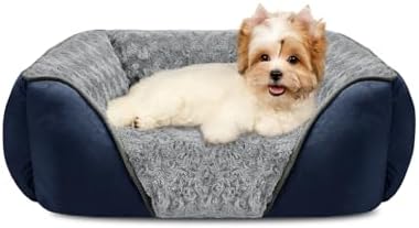 INVENHO Small Dog Bed Rectangle Washable Orthopedic Soft Calming Sleeping by INVENHO