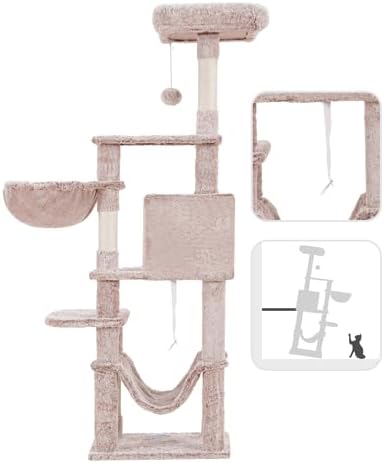 Hey-brother Cat Tree with Large Hammock, Cat Condo with Sisal-Covered - Image 5