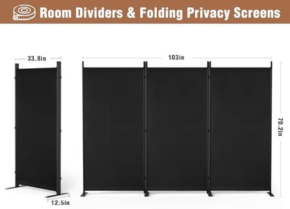 Room Divider 6FT Folding Privacy Screen - Image 3