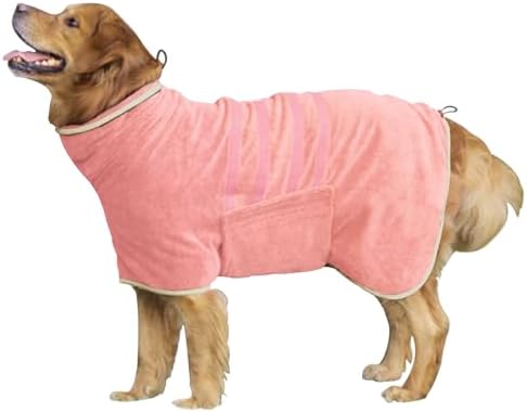 Dog Bathrobe Towel Dog Drying Coat Microfiber Absorbent Fast Drying Robes by HhiMyOct