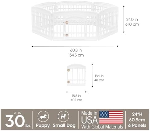 IRIS USA 6-Panel Dog Playpen, Pet Enclosure - Image 3