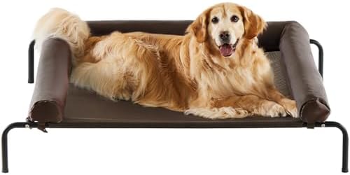 RRPETHOME Large Elevated Cooling Cot, Portable Outdoor Raised Dog Bed by RRPETHOME