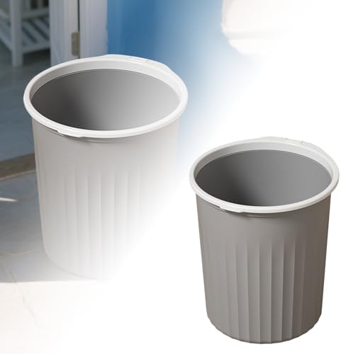Bathroom Garbage Can, Lightweight Durable Striped Garbage Cans by Unknown