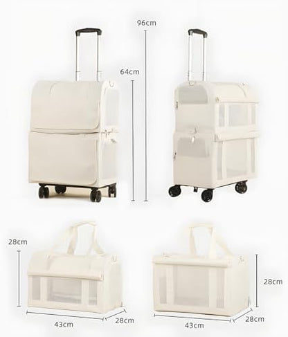 Double-Layer Rolling Pet Carrier - Image 3