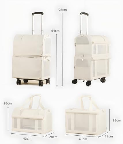 Double-Layer Rolling Pet Carrier - Image 3