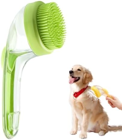 Pet Bath Brush with Shampoo Dispenser, 2026 New Dog Bath Brush Soft Silicone by Unknown