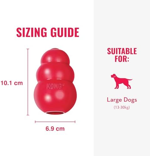 KONG Classic Stuffable Dog Toy, Natural Rubber, - Image 4